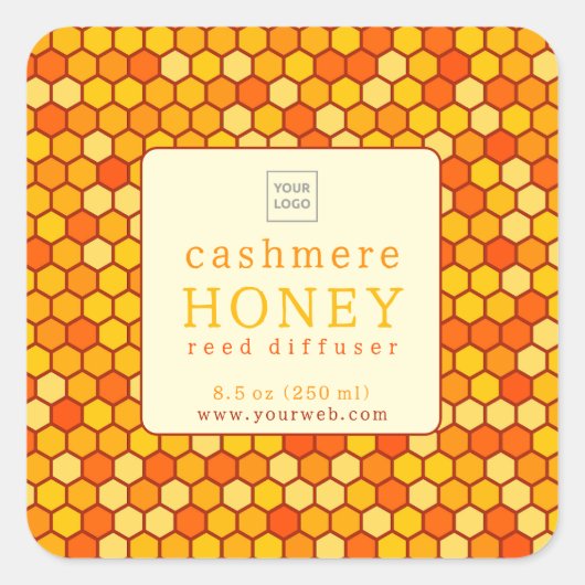 Cashmere Honey Reed Diffuser Label (Voorkant)