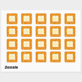 Cashmere Honey Waskaarslabel Vierkante Sticker (Vel)
