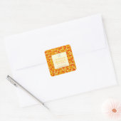 Cashmere Honey Waskaarslabel Vierkante Sticker (Envelop)