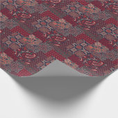 Cashmere Paisley Silk: Abstracte patchwork Cadeaupapier (Hoek)