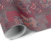 Cashmere Paisley Silk: Abstracte patchwork Cadeaupapier (Rol Hoek)