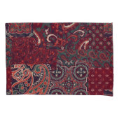 Cashmere Paisley Silk: Abstracte patchwork Kussensloop (Voorkant)