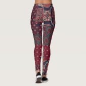 Cashmere Paisley Silk: Abstracte patchwork Leggings (Achterkant)