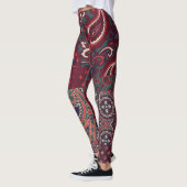 Cashmere Paisley Silk: Abstracte patchwork Leggings (Links)