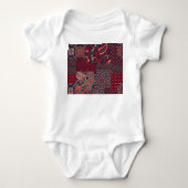Cashmere Paisley Silk: Abstracte patchwork Romper (Voorkant)
