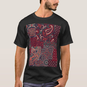 Cashmere Paisley Silk: Abstracte patchwork T-shirt