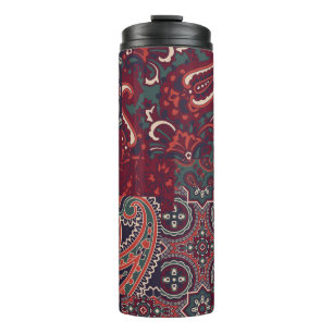 Cashmere Paisley Silk: Abstracte  patchwork Thermosbeker
