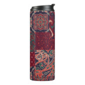 Cashmere Paisley Silk: Abstracte  patchwork Thermosbeker (Gedraaid links)