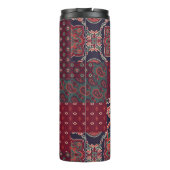 Cashmere Paisley Silk: Abstracte  patchwork Thermosbeker (Achterkant)
