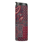 Cashmere Paisley Silk: Abstracte  patchwork Thermosbeker (Geroteerd rechts)