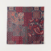 Cashmere Paisley Silk: Abstracte patchwork Wandkleed (Voorkant (horizontaal))