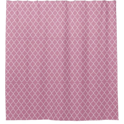 Cashmere Pink Quatrefoil Douchegordijn (Voorkant)