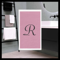 Cashmere Roos Pink Monogrammed Minimalistisch Deeg