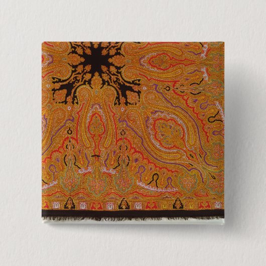Cashmere scarf, c.1870-80 vierkante button 5,1 cm (Voorkant)