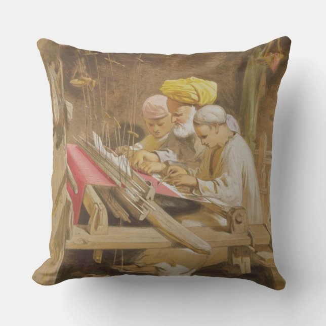 Cashmere Shawls: Weven, 1863 (chromolitho) Kussen (Voorkant)