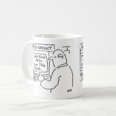 Cashpoint Machine zegt: "Niet op bier blazen" Koffiemok (Voorkant links)