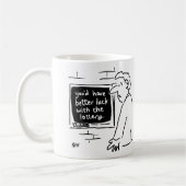 Cashpoint Machine zegt "Probeer de batterij" Koffiemok (Links)