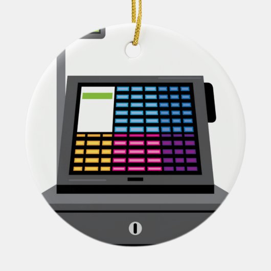 Cashregister aanraakscherm keramisch ornament (Voorkant)