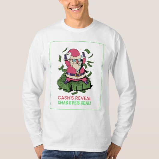 CASH'S REVEAL, DE IJVER VAN KERSTAVOND! T-SHIRT (Voorkant)