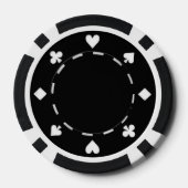 Casino, $100, pokerchips, zwart/wit poker chips (Achterkant)