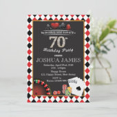 Casino 70e verjaardag uitnodiging (Staand voorkant)