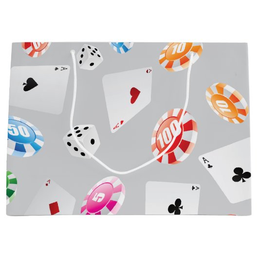 Casino, accessoires spellen patroon 8 groot cadeauzakje (Voorkant)