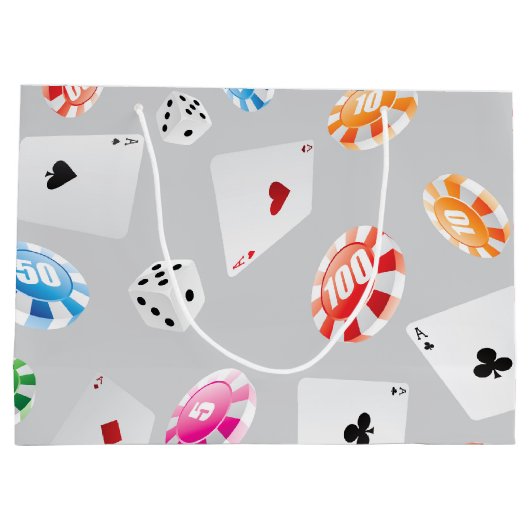 Casino, accessoires spellen patroon 8 groot cadeauzakje (Achterkant)