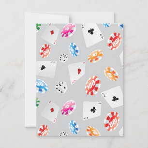 Casino, accessoires spellen patroon 8 notitiekaartje