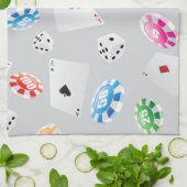 Casino, accessoires spellen patroon 8 theedoek (Gevouwen)