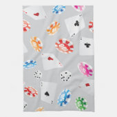 Casino, accessoires spellen patroon 8 theedoek (Verticaal)