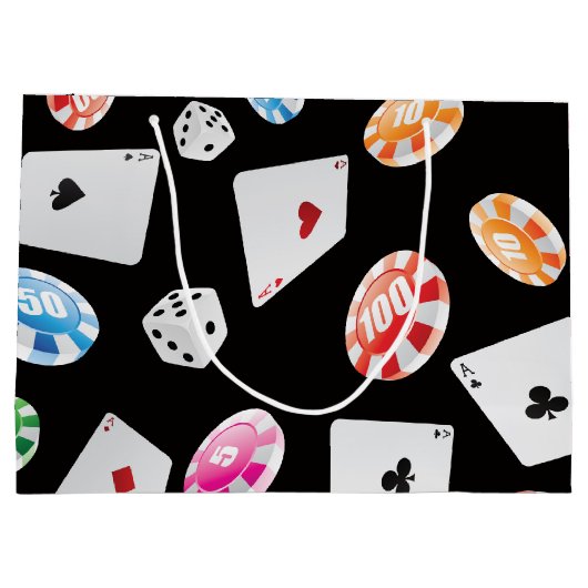 Casino, accessoires voor games 2 groot cadeauzakje (Achterkant)