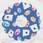 Casino, accessoires voor games 6 wijnglaslabel (Achterkant)