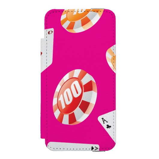 Casino, accessoires voor games 7 incipio iPhone portemonnee hoesje (Voorkant Agenda)