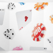 Casino, accessoires voor games drieluik wenskaart (Binnenkant midden)