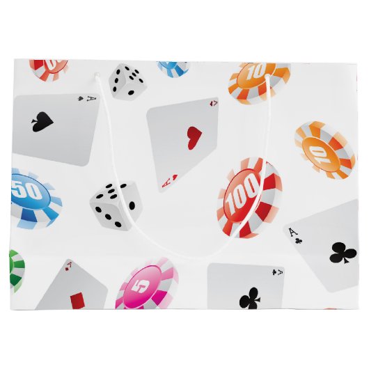 Casino, accessoires voor games groot cadeauzakje (Achterkant)