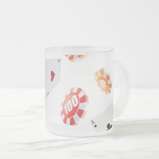 Casino, accessoires voor games matglas koffiemok (Voorkant rechts)