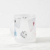 Casino, accessoires voor games matglas koffiemok (Voorkant links)