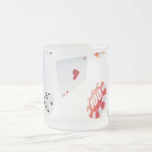 Casino, accessoires voor games matglas koffiemok (Center)