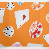 Casino, accessoires voor games patroon 3 drieluik wenskaart (Binnenkant midden)