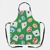 Casino, accessoires voor games patroon 4 schort (Voorkant)