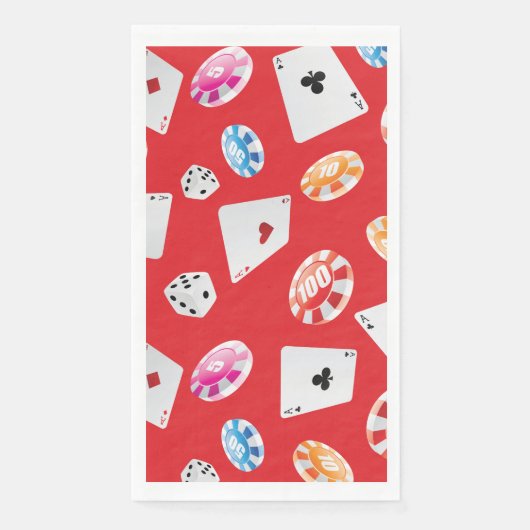 Casino, accessoires voor games patroon 5 servet (Voorkant)
