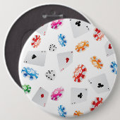 Casino, accessoires voor games ronde button 6,0 cm (Voorkant /achterkant)