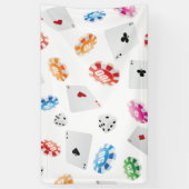 Casino, accessoires voor games spandoek (Verticaal)