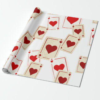 Casino Ace of Hearts Gift Wrapping Paper Cadeaupapier