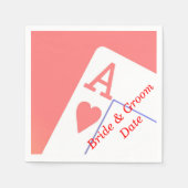Casino Aces Wedding Paper Napkins Servetten (Voorkant)