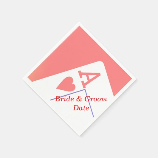 Casino Aces Wedding Paper Napkins Servetten (Hoek)