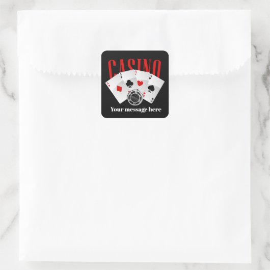 Casino add message party sticker (Tas)