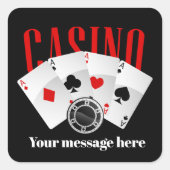 Casino add message party sticker (Voorkant)
