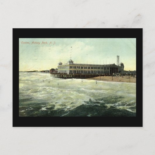 Casino, Asbury Park NJ 1910 Briefkaart (Voorkant)