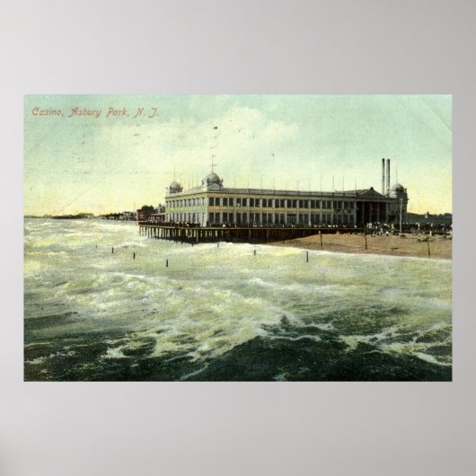 Casino, Asbury Park NJ 1910 Poster (Voorkant)